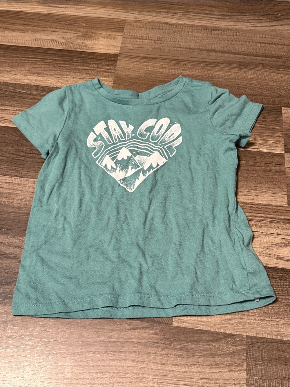 Girls old navy Stay Cool Teal Graphic Kids T-Shirt size small